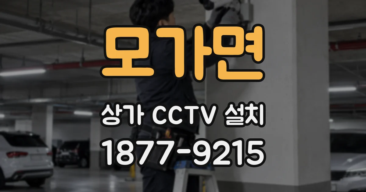 모가면 상가 CCTV 설치
