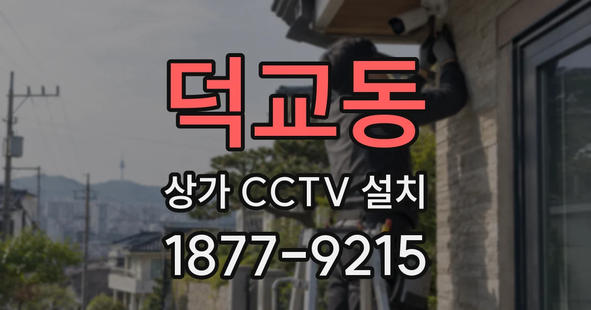 덕교동 상가 CCTV 설치