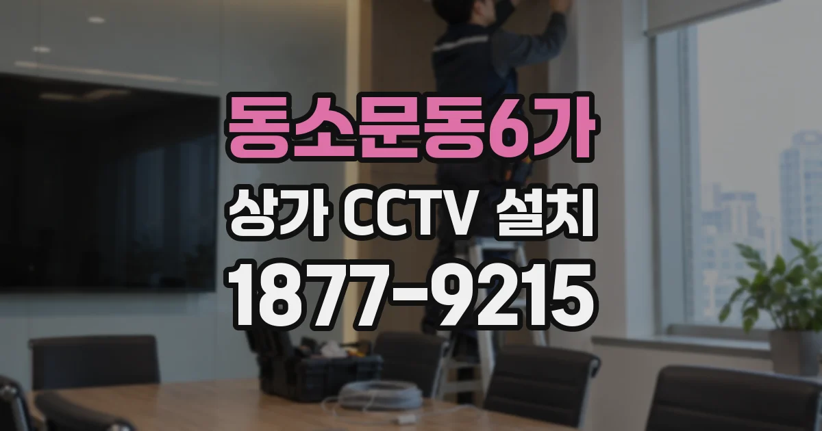동소문동6가 상가 CCTV 설치