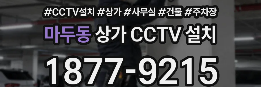 마두동 상가 CCTV 설치