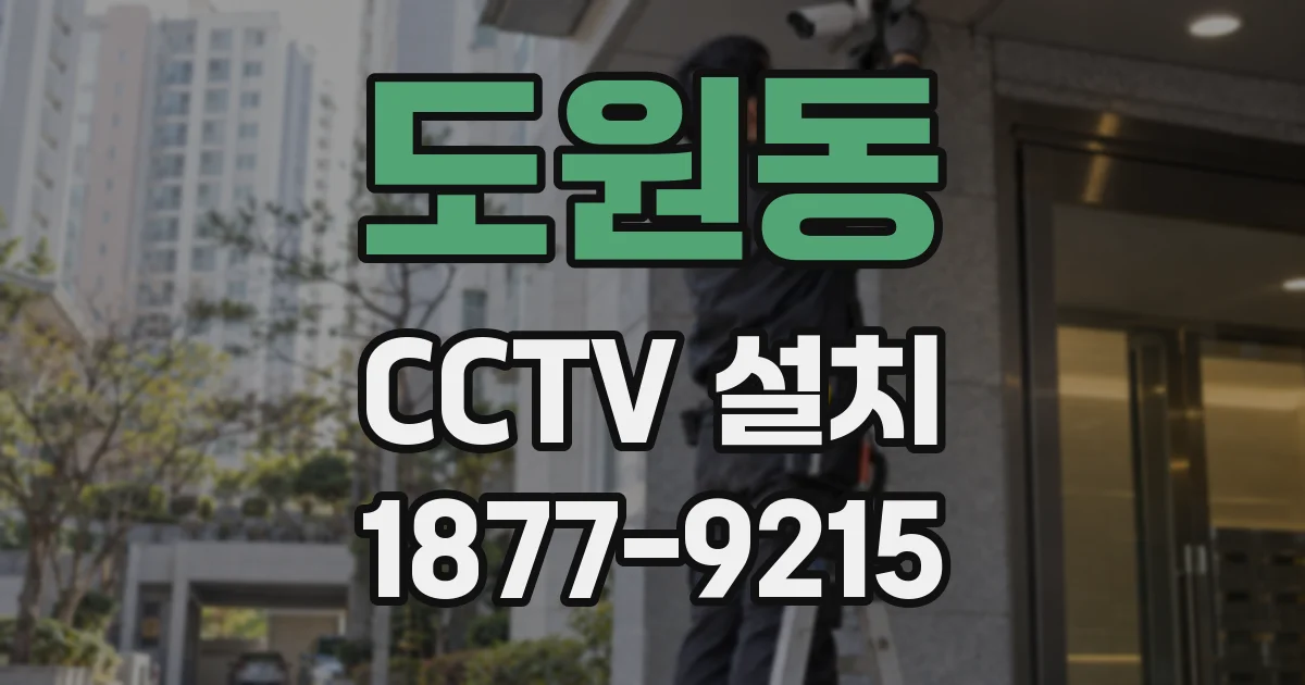 도원동 CCTV 설치