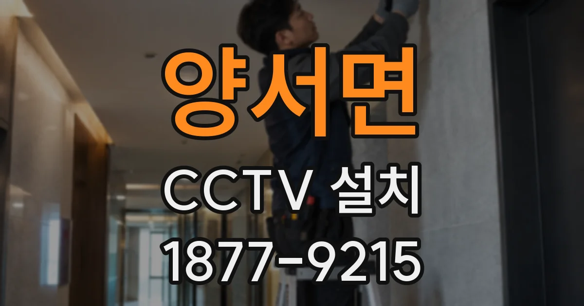 양서면 CCTV 설치