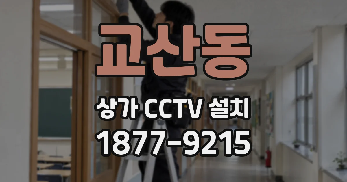 교산동 상가 CCTV 설치