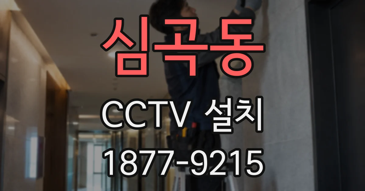 심곡동 CCTV 설치