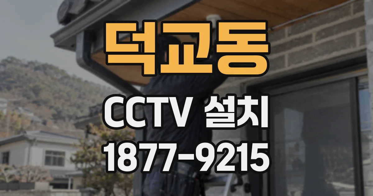 덕교동 CCTV 설치