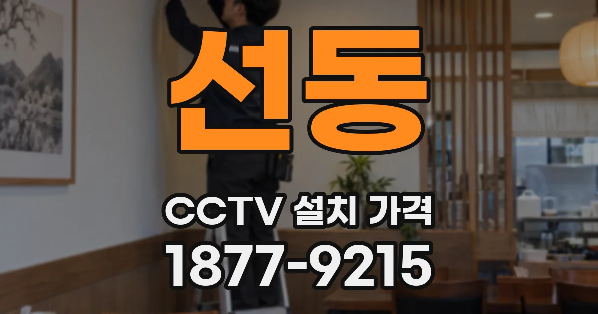 선동 CCTV 설치 가격