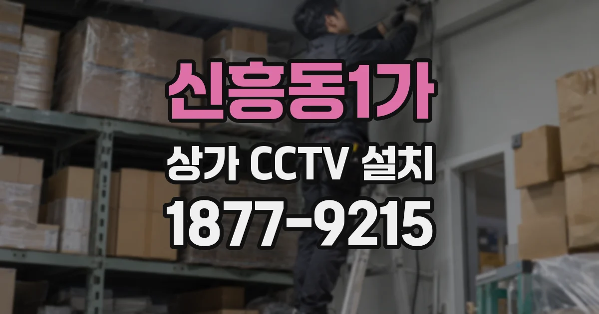 신흥동1가 상가 CCTV 설치