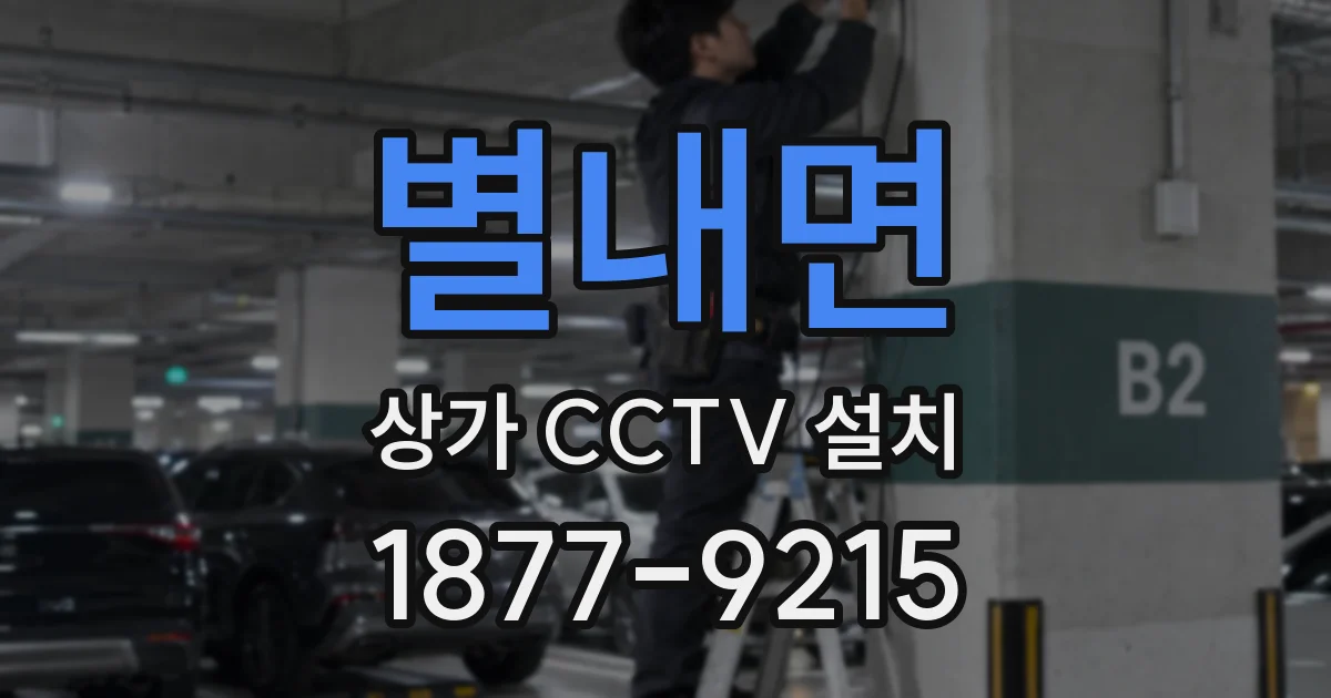 별내면 상가 CCTV 설치