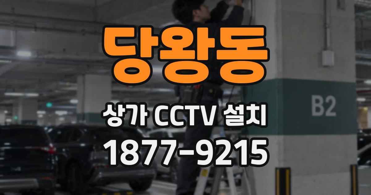 당왕동 상가 CCTV 설치