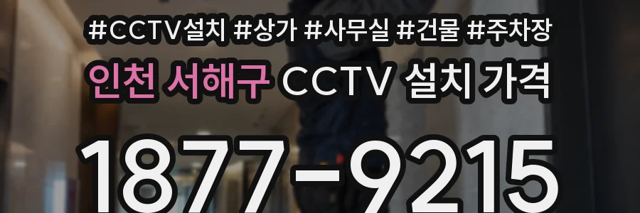 인천 서해구 CCTV 설치 가격