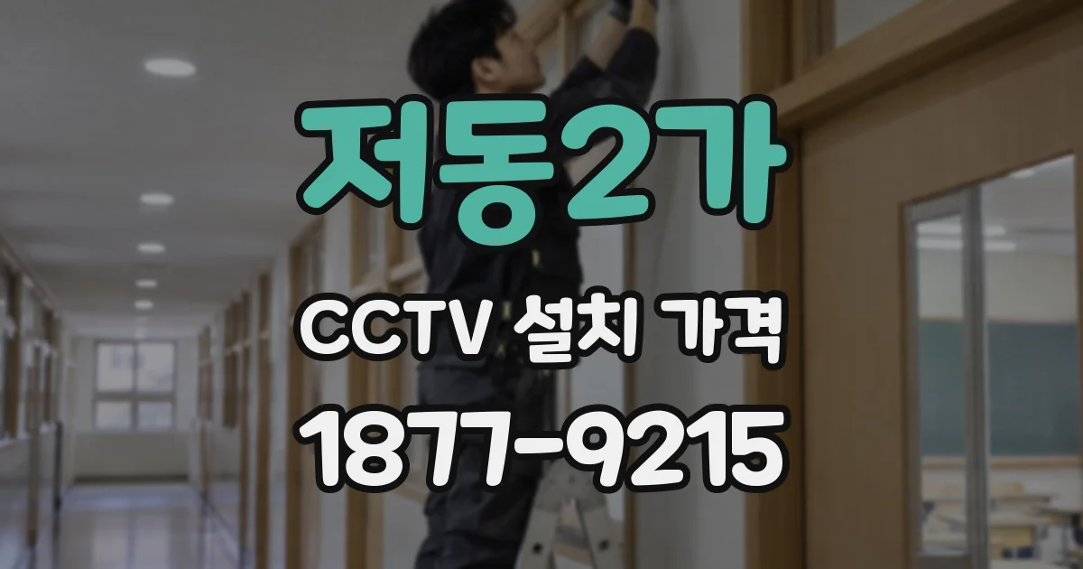 저동2가 CCTV 설치 가격