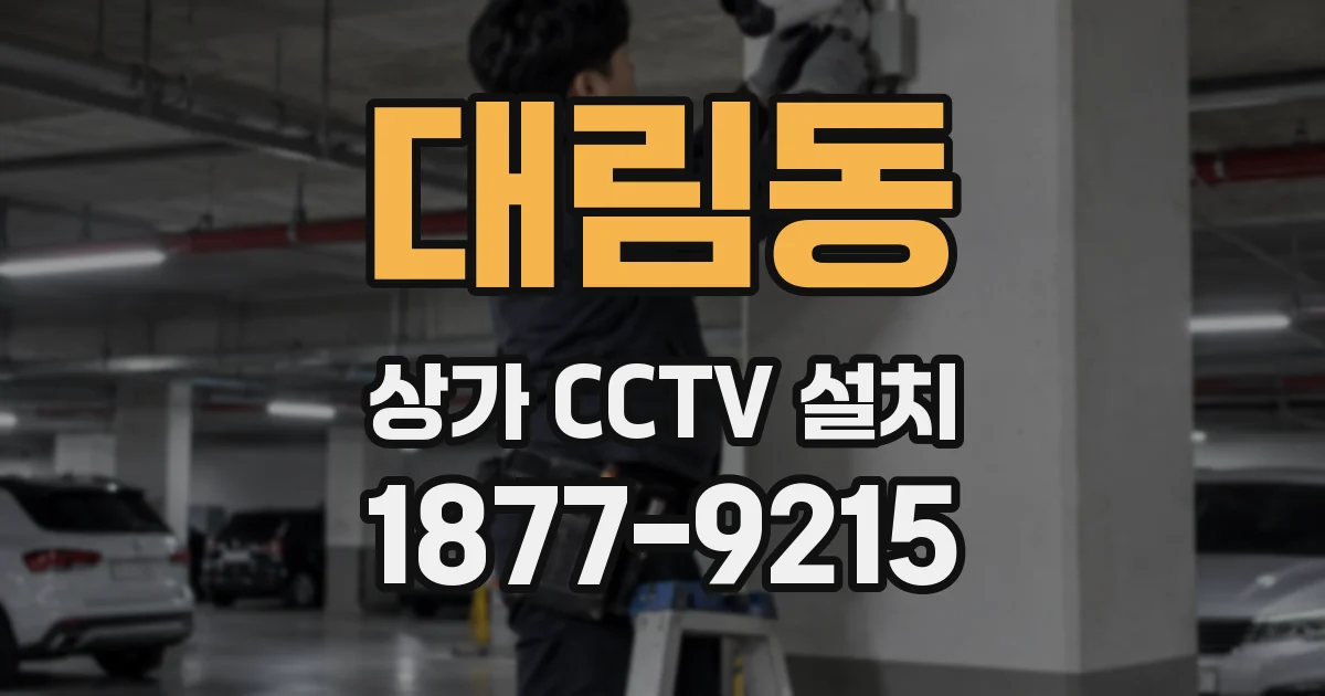 대림동 상가 CCTV 설치