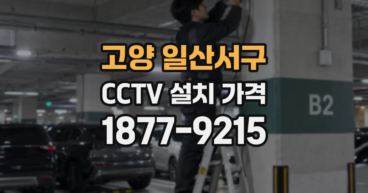 고양 일산서구 CCTV 설치 가격