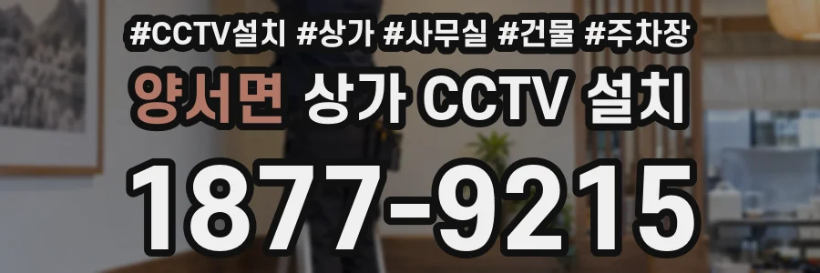 양서면 상가 CCTV 설치