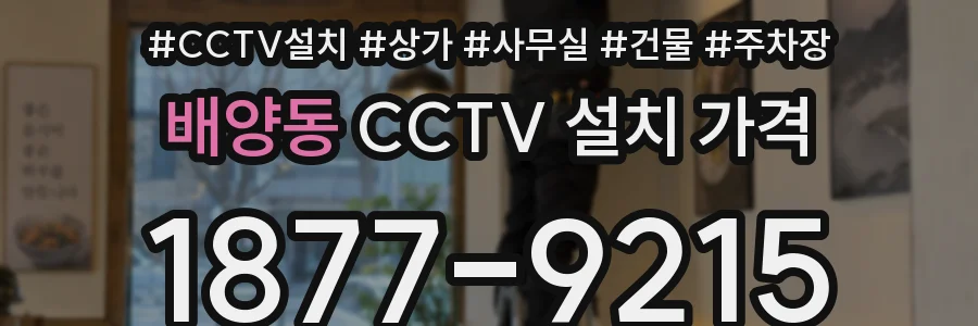 배양동 CCTV 설치 가격