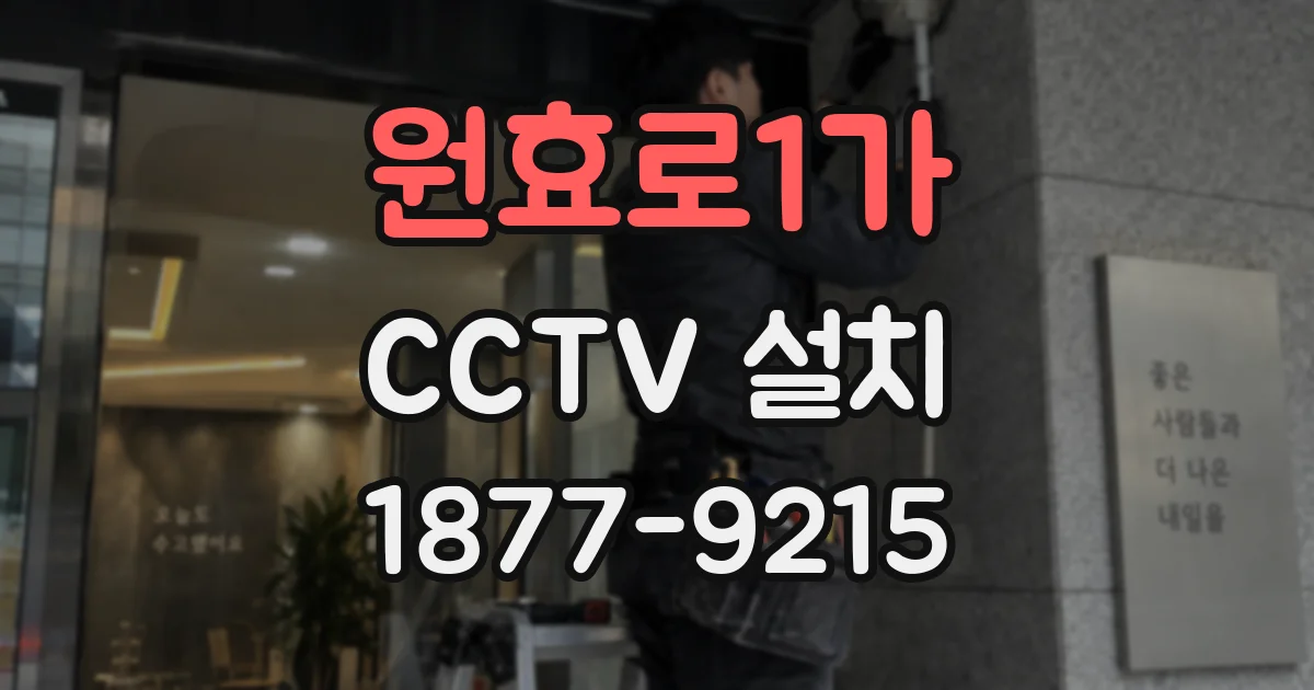 원효로1가 CCTV 설치