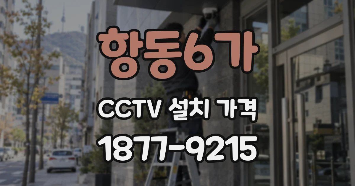 항동6가 CCTV 설치 가격