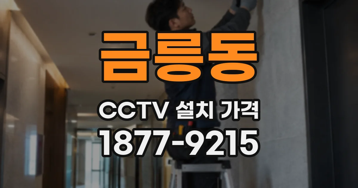 금릉동 CCTV 설치 가격