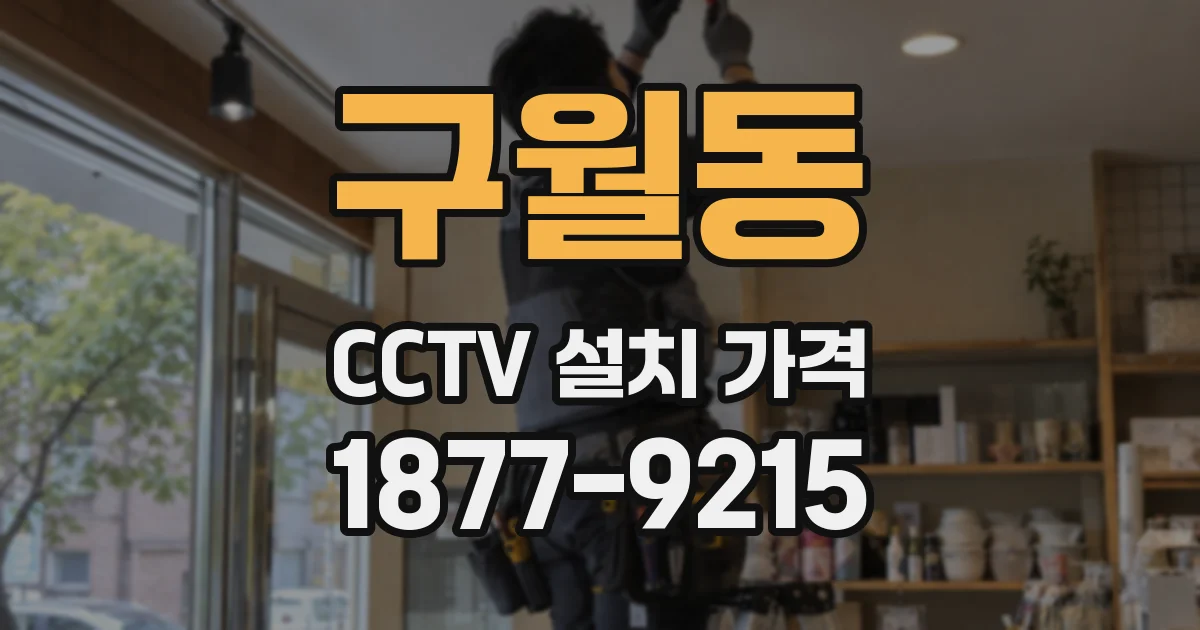 구월동 CCTV 설치 가격