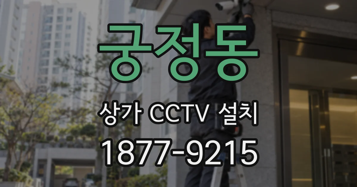 궁정동 상가 CCTV 설치