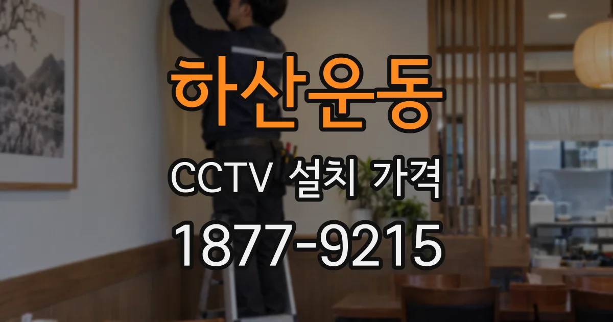 하산운동 CCTV 설치 가격