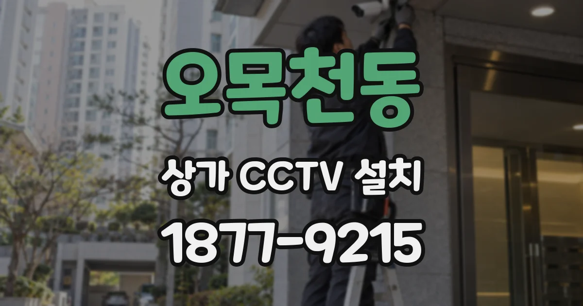 오목천동 상가 CCTV 설치
