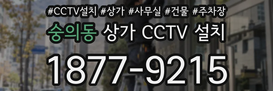 숭의동 상가 CCTV 설치
