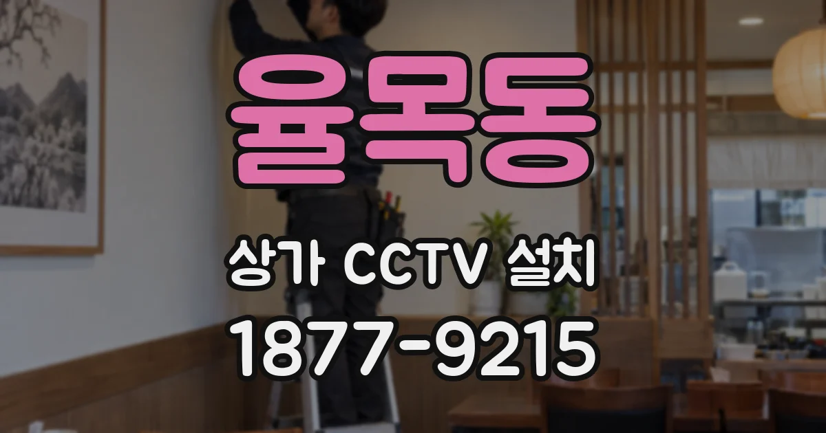 율목동 상가 CCTV 설치