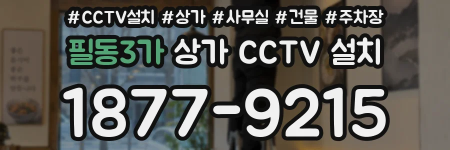 필동3가 상가 CCTV 설치