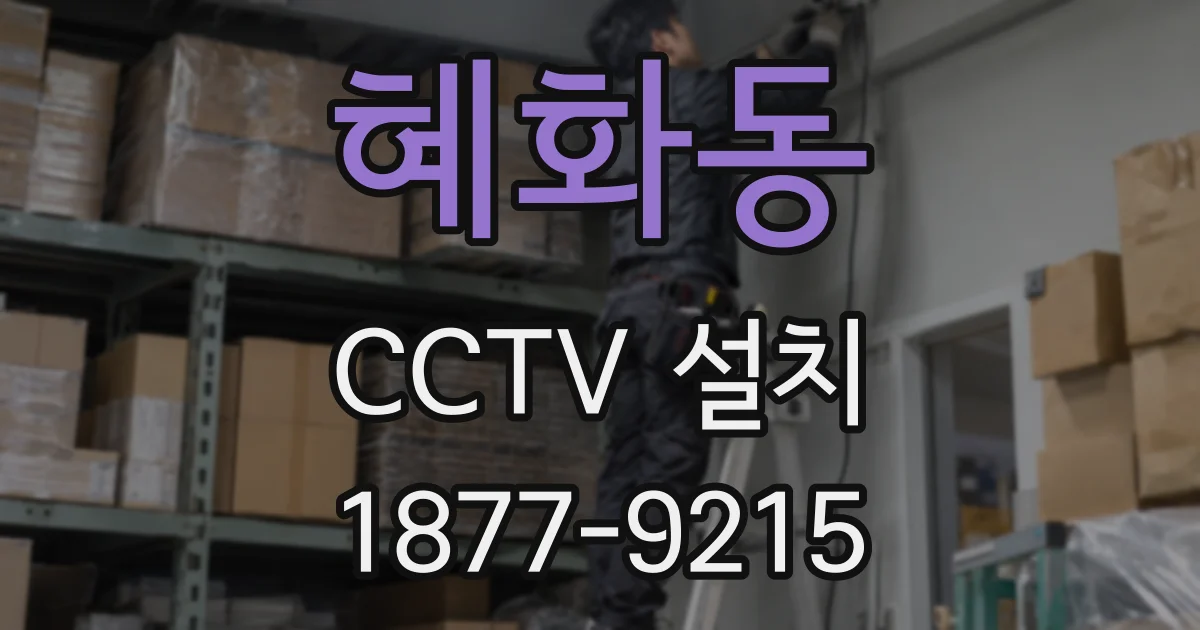 혜화동 CCTV 설치