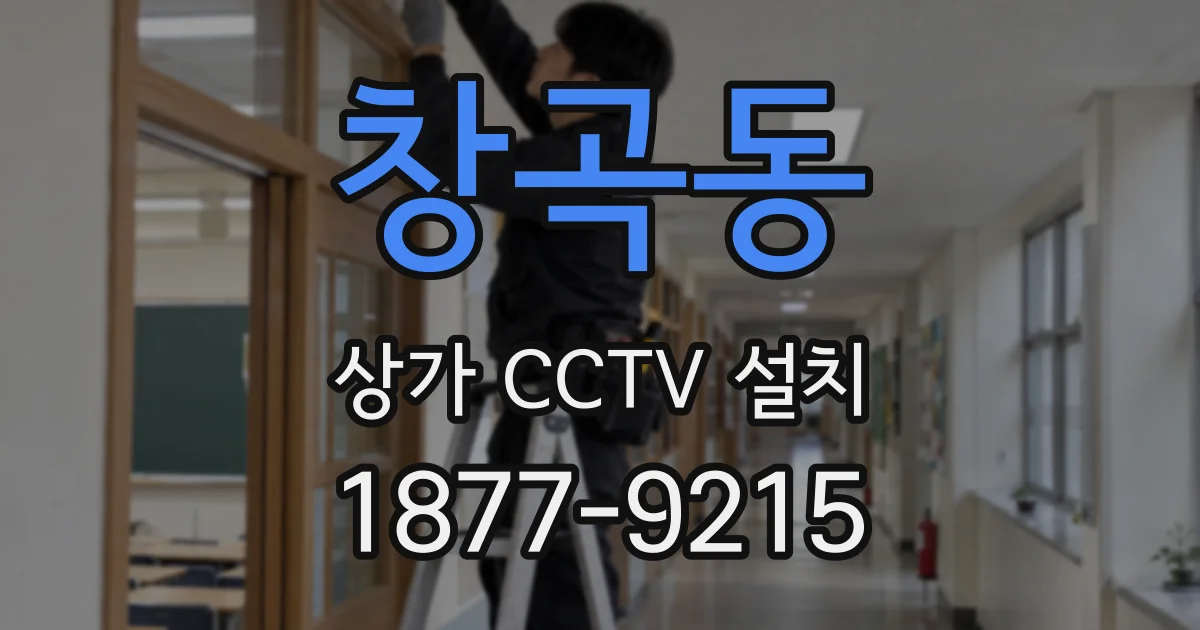 창곡동 상가 CCTV 설치