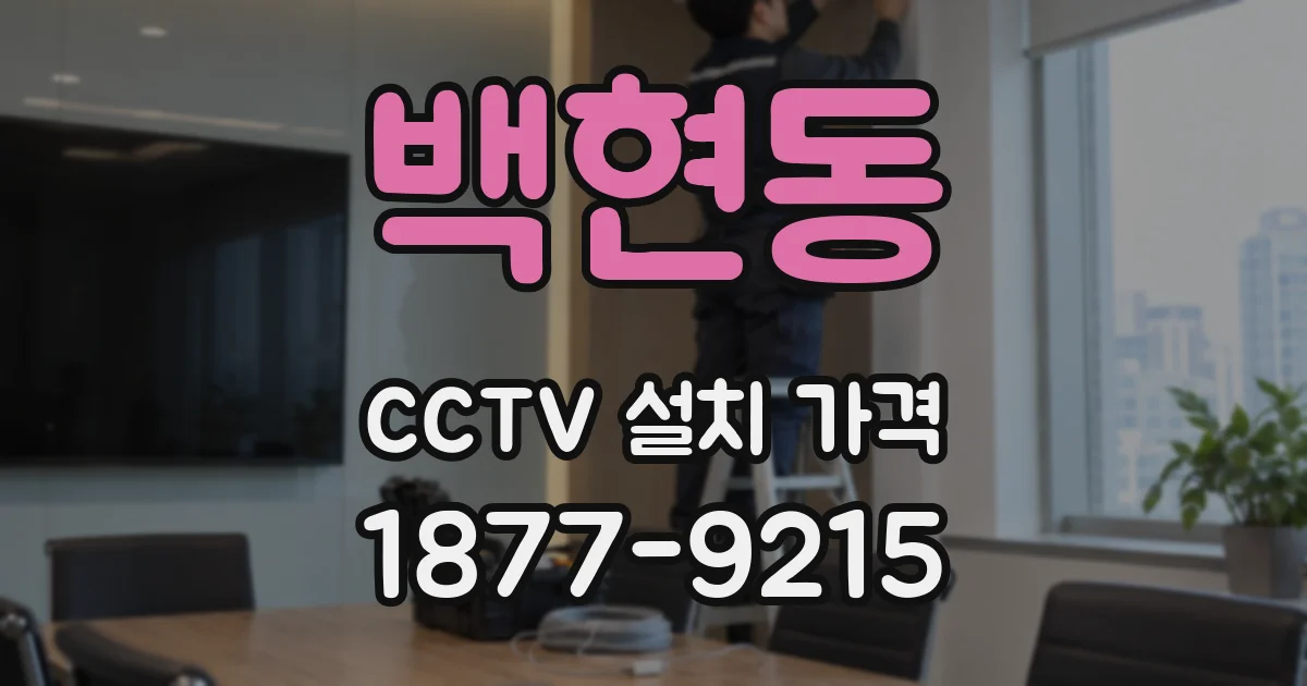 백현동 CCTV 설치 가격