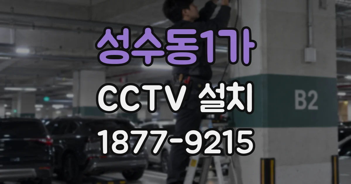 성수동1가 CCTV 설치