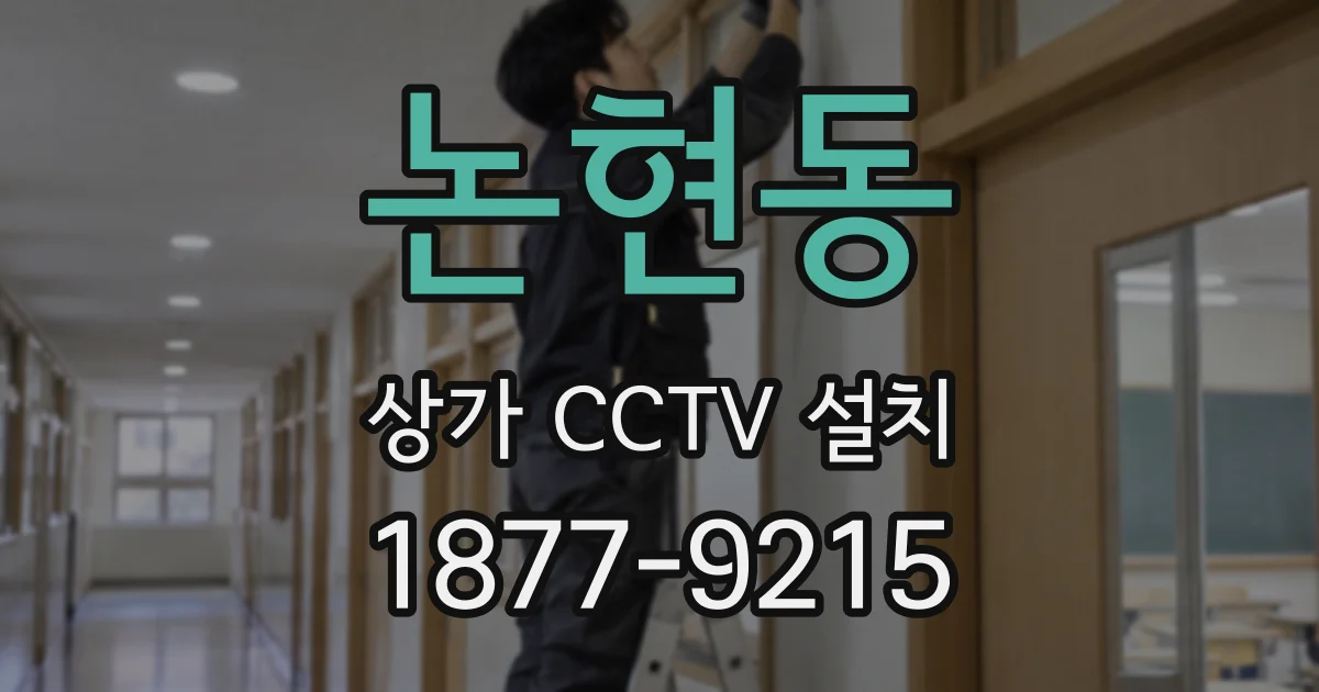 논현동 상가 CCTV 설치