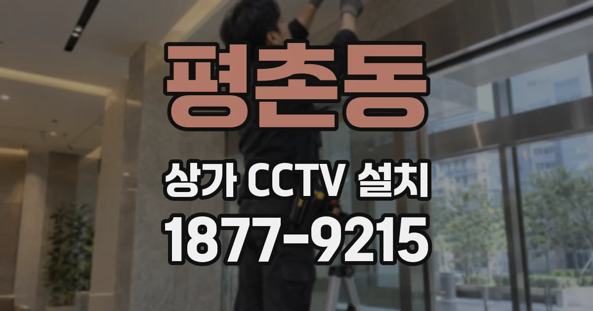 평촌동 상가 CCTV 설치