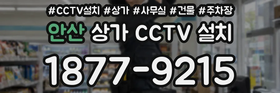 안산 상가 CCTV 설치