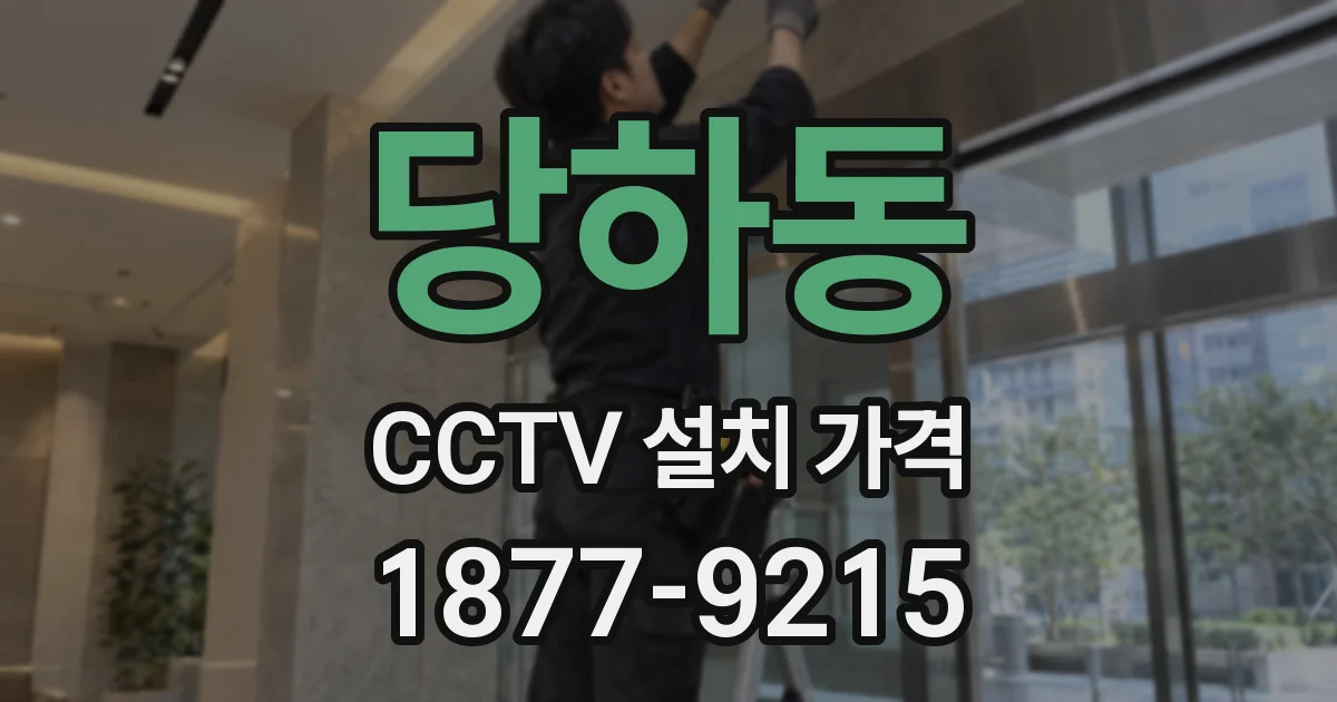 당하동 CCTV 설치 가격