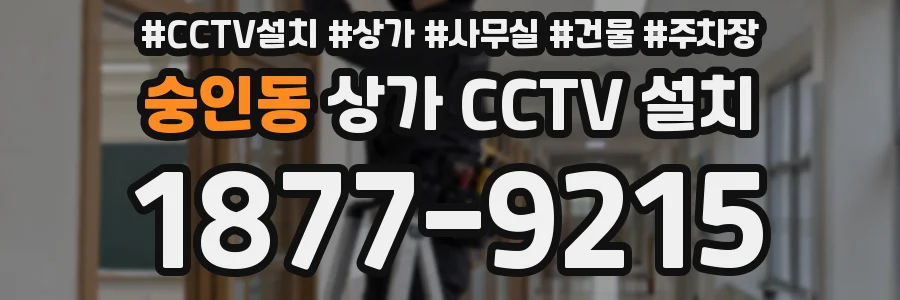 숭인동 상가 CCTV 설치
