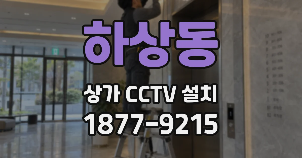 하상동 상가 CCTV 설치