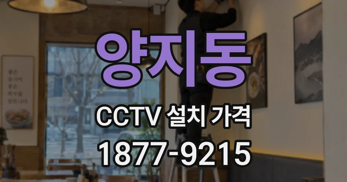 양지동 CCTV 설치 가격