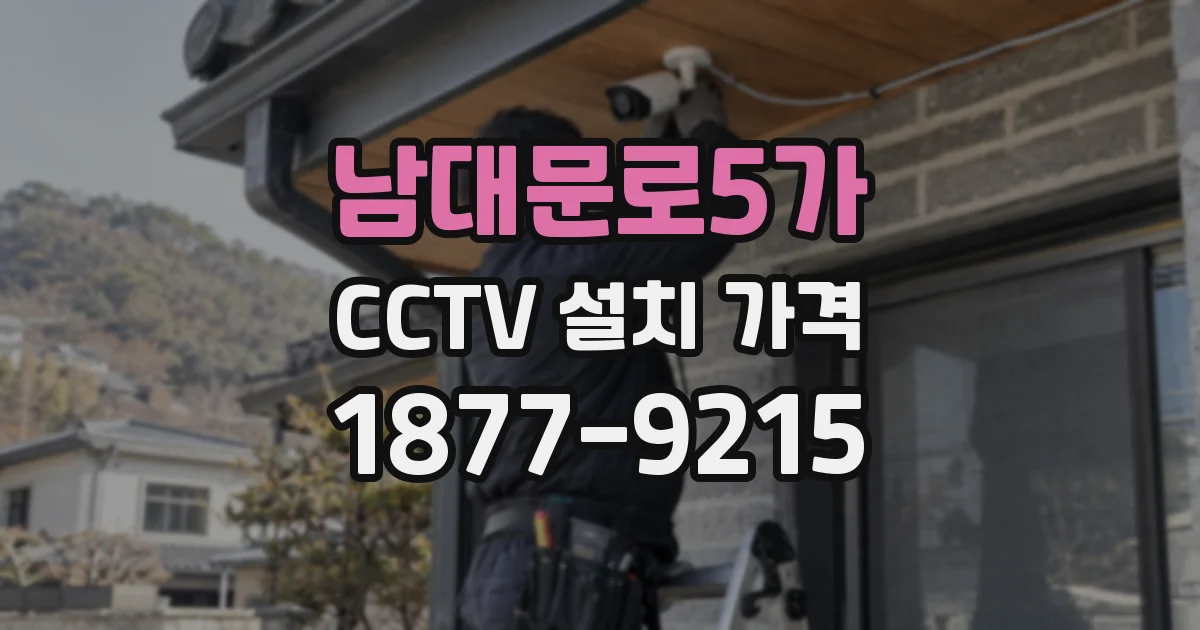 남대문로5가 CCTV 설치 가격