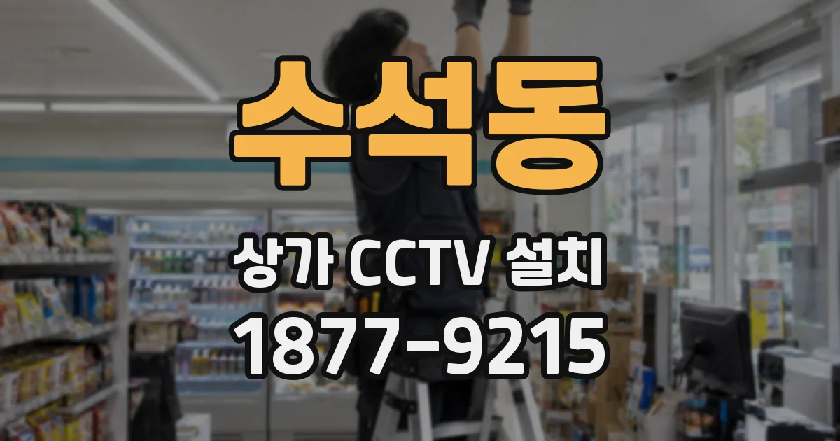 수석동 상가 CCTV 설치