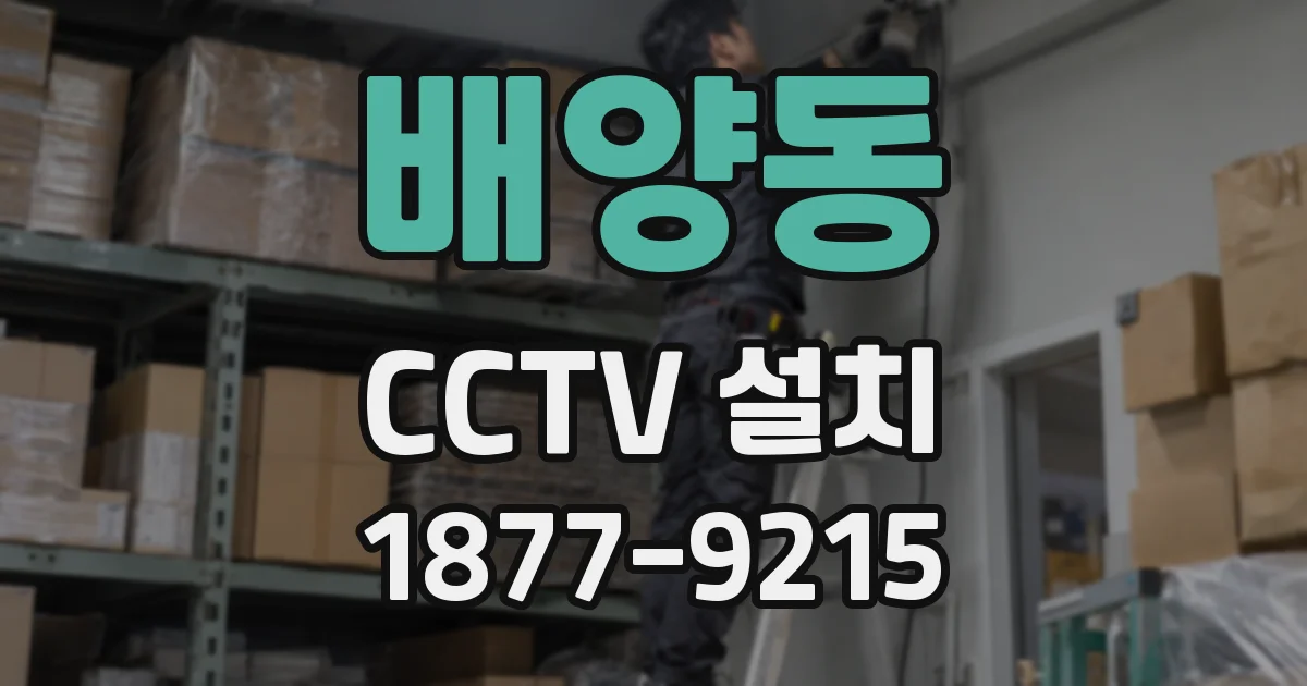 배양동 CCTV 설치