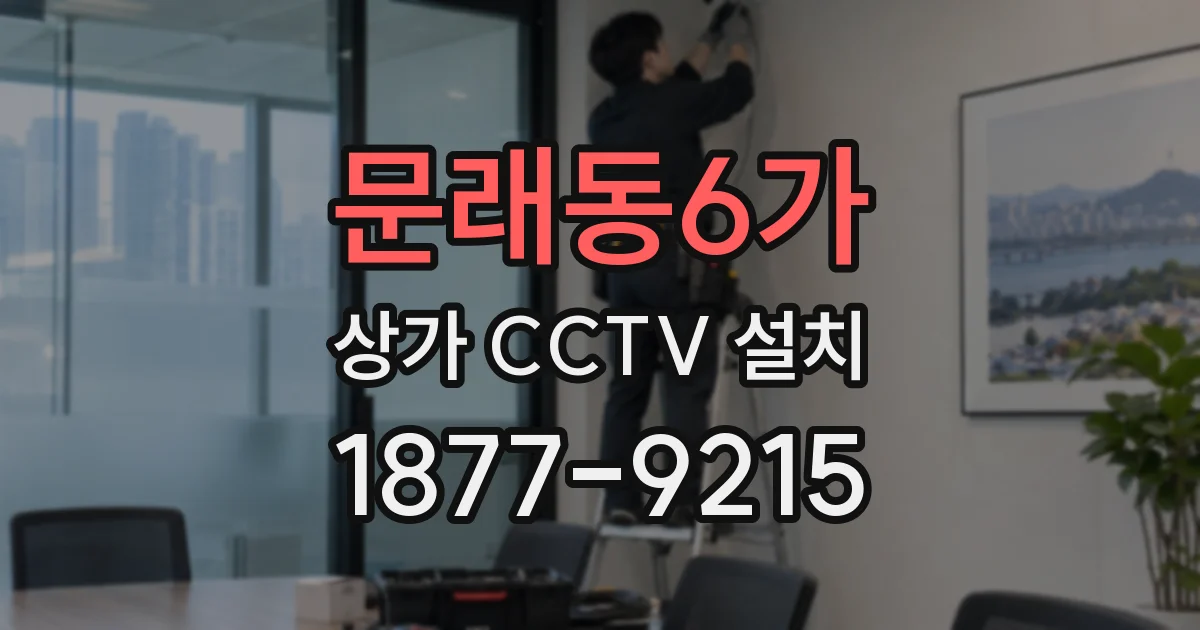 문래동6가 상가 CCTV 설치