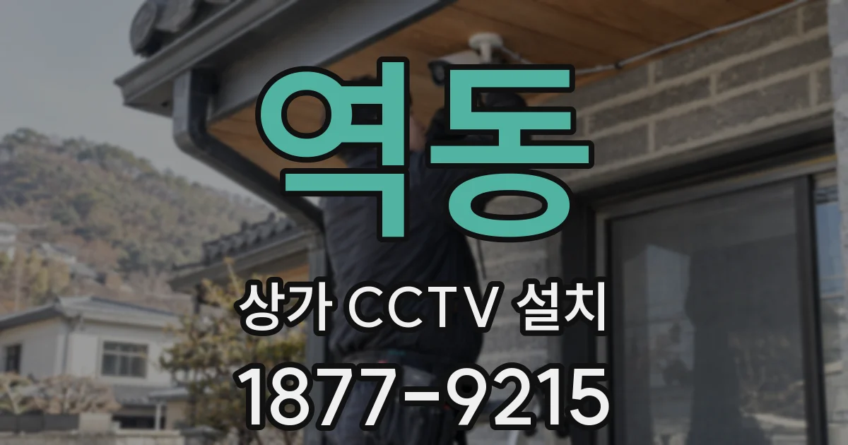 역동 상가 CCTV 설치
