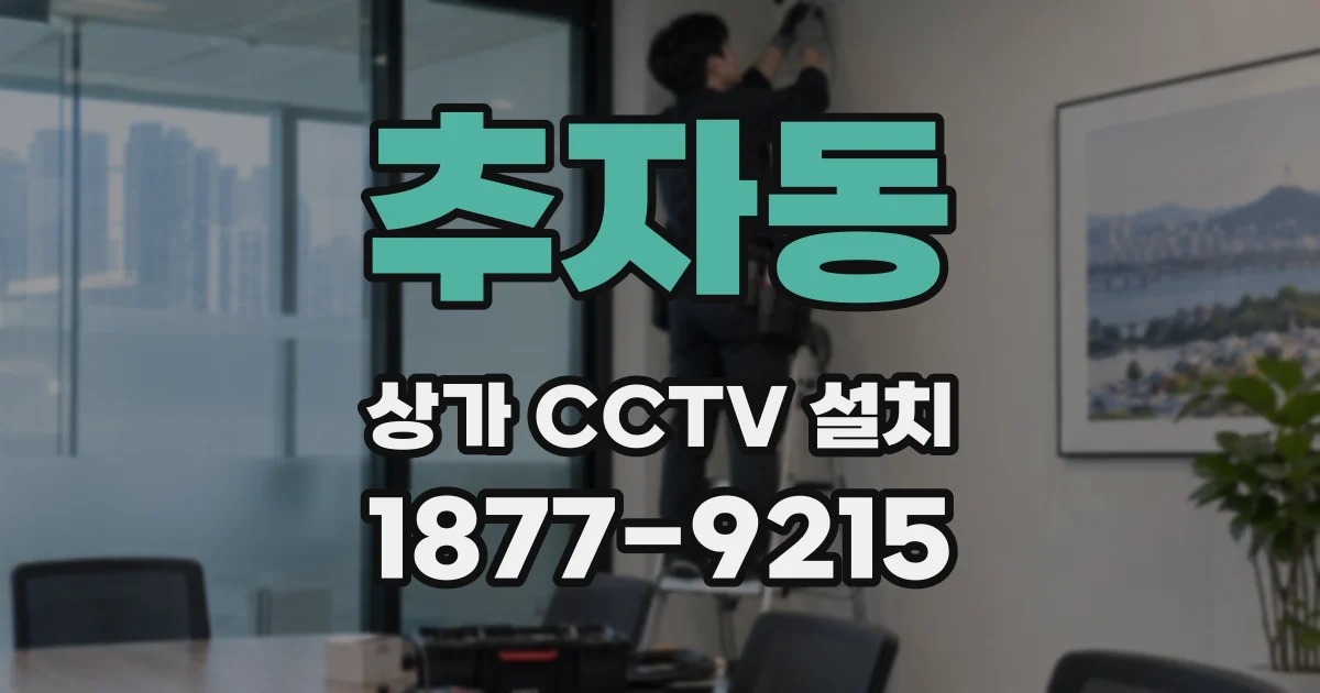 추자동 상가 CCTV 설치