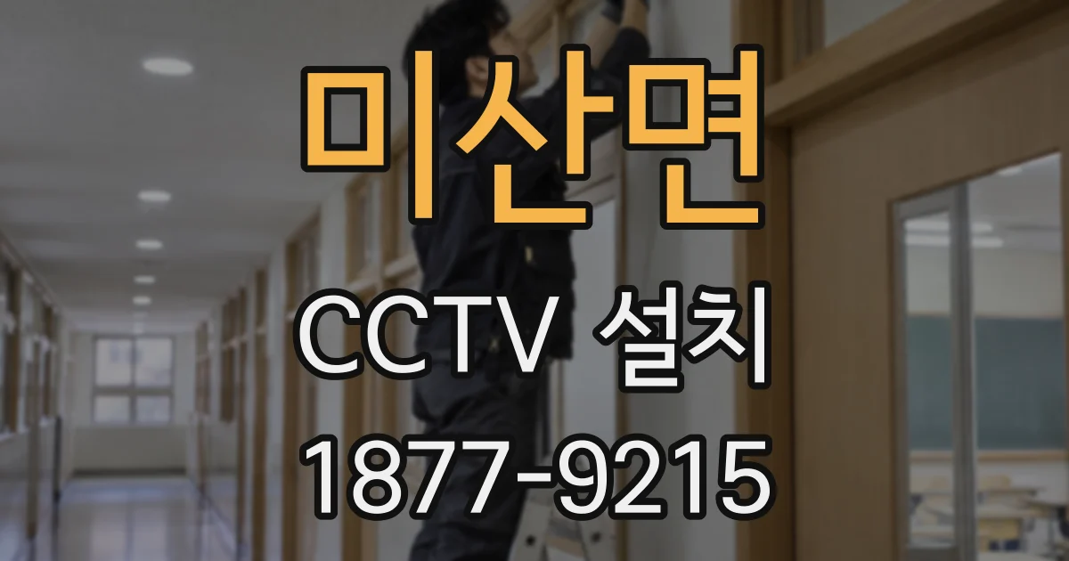 미산면 CCTV 설치