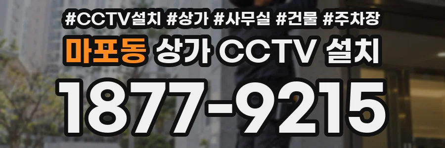 마포동 상가 CCTV 설치