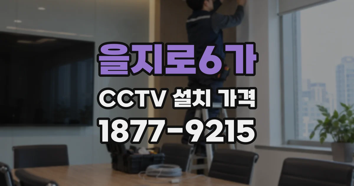 을지로6가 CCTV 설치 가격