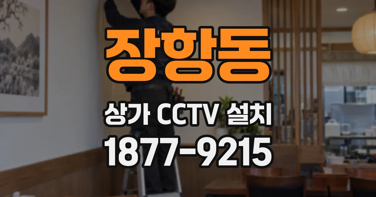 장항동 상가 CCTV 설치